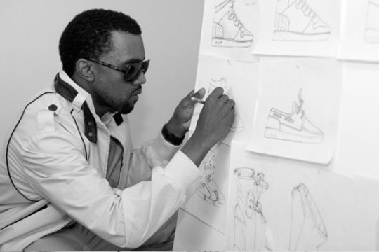 Pictures Of Kanye West Getting His Shoe Design On At Louis Vuitton