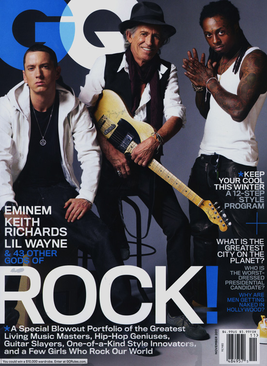 eminem-lil-wayne-keith-richards-gq eminem-lil-wayne-keith-richards-gq