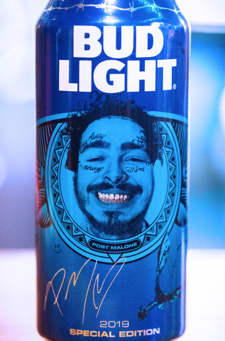 post malone 39 s bud light can is officially here bud light cans post malone